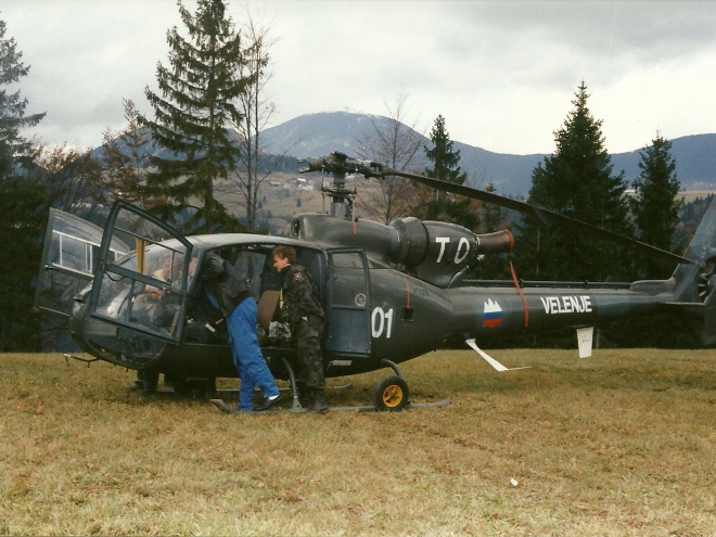 Prebegli helikopter